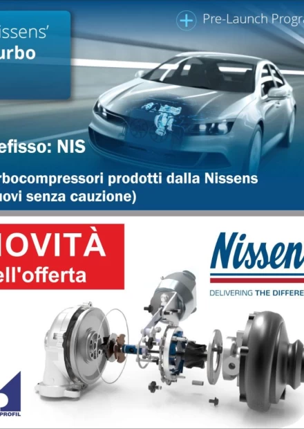 Turbocompressori prodotti dalla Nissens