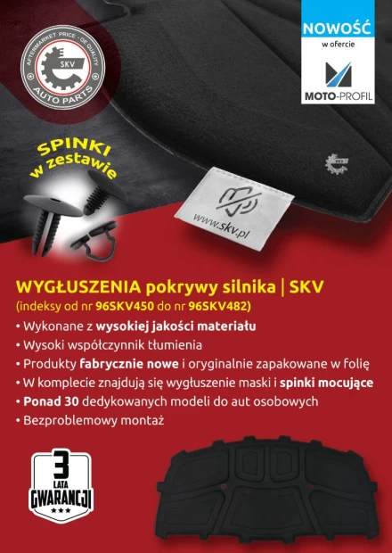 SKV Wygłuszenie maski